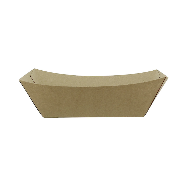 Paper Food Boat Tray Kraft-Kraft 525ml 12,2x8x5,5cm (25 Units) 