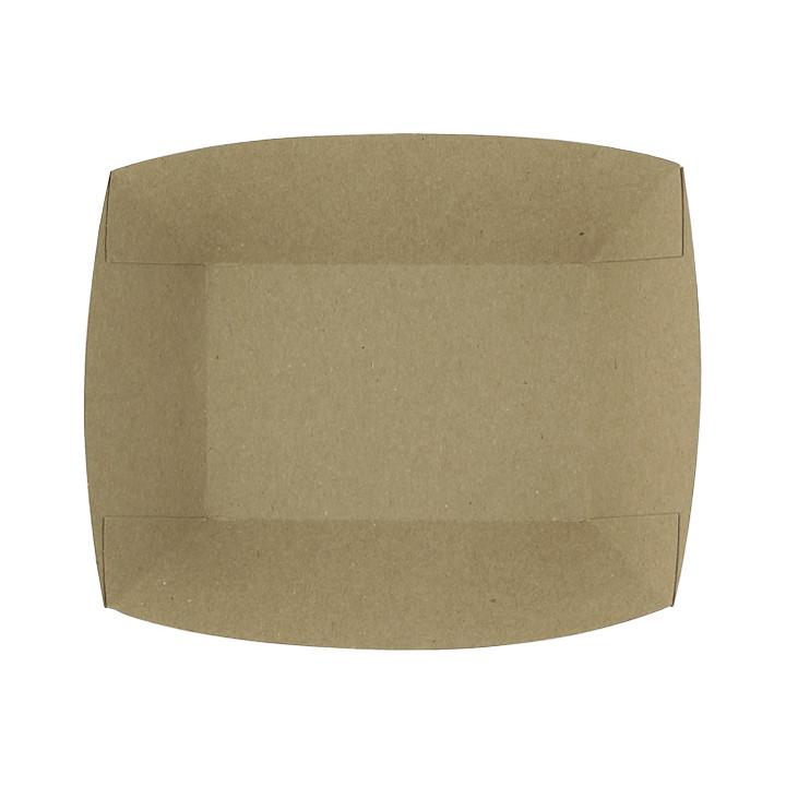 Paper Food Boat Tray Kraft-Kraft 525ml 12,2x8x5,5cm (25 Units) 