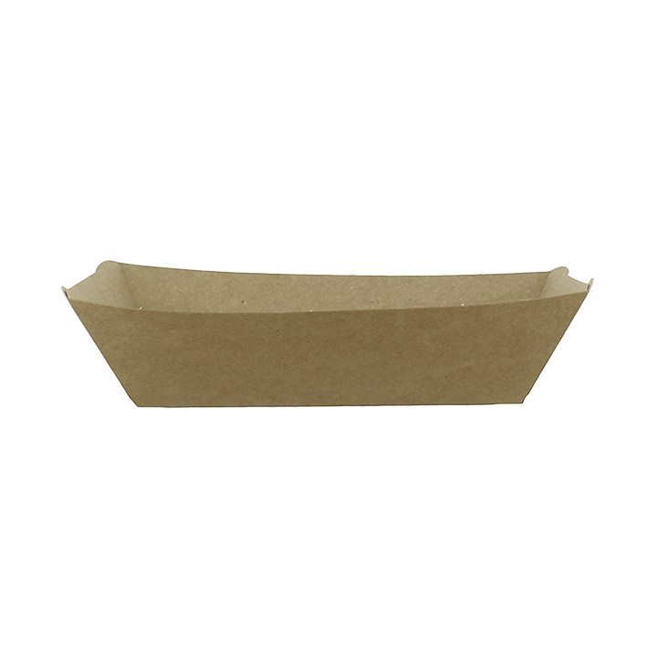 Paper Food Boat Tray Kraft-Kraft 780ml 15,5x9x5,5cm (25 Units) 