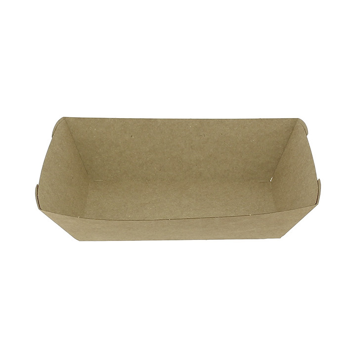 Paper Food Boat Tray Kraft-Kraft 780ml 15,5x9x5,5cm (25 Units) 
