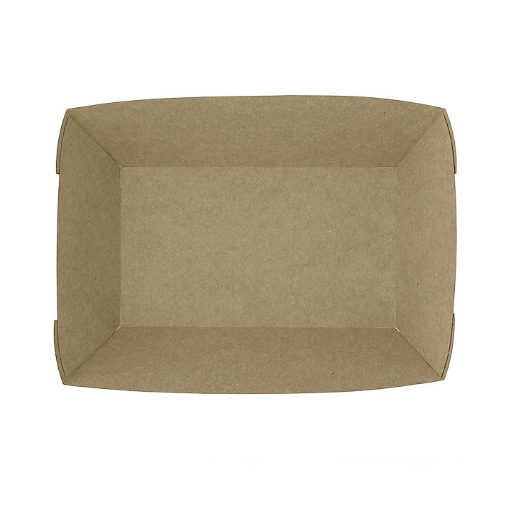 Paper Food Boat Tray Kraft-Kraft 780ml 15,5x9x5,5cm (25 Units) 