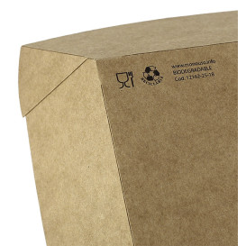 Paper Food Boat Tray Kraft-Kraft 780ml 15,5x9x5,5cm (25 Units) 
