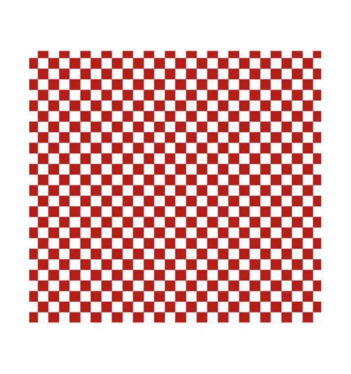 Paper Food Wrap Grease-Proof “Vichy” Red 28x31cm (1000 Units) 