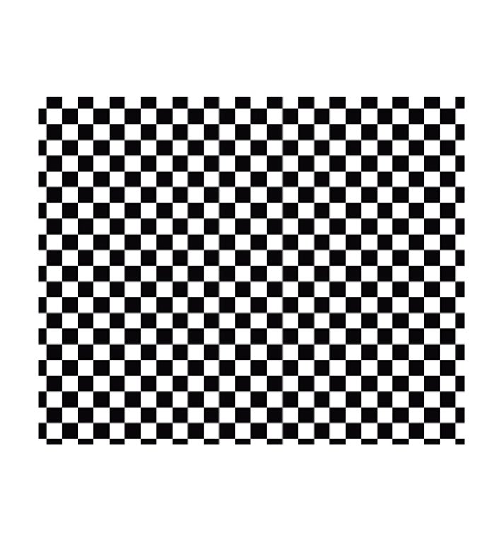 Paper Food Wrap Grease-Proof “Vichy” Black 20x24,5cm (1000 Units) 