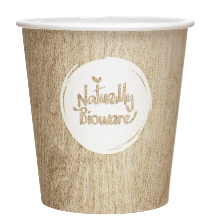 Paper Cup PLA "BioWare" Eco-Friendly 4 Oz/120ml Ø6,2cm (80 Units)