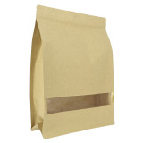 Paper StandUp Kraft with self closing and Window 25+10x35cm (50 Units)