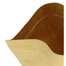 Paper StandUp Kraft with self closing and Window 25+10x35cm (50 Units)