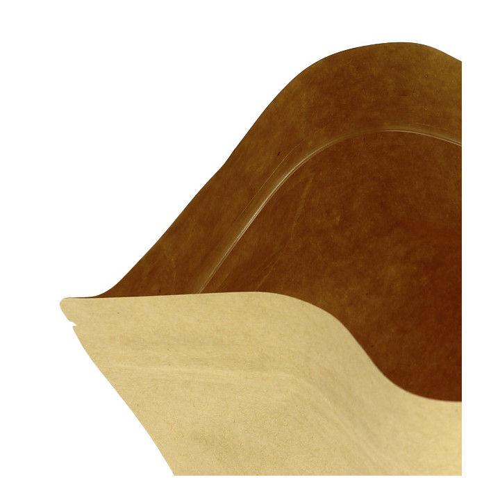 Paper StandUp Kraft with self closing and Window 25+10x35cm (50 Units)