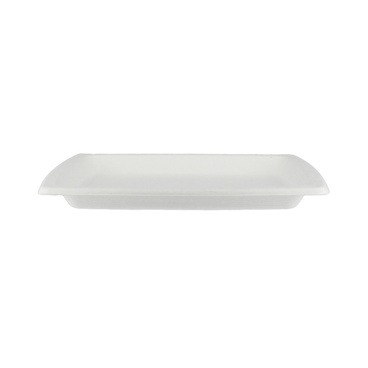 Sugarcane Plate Square shape White 17 cm (1000 Units)