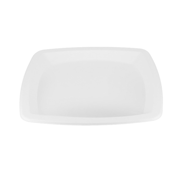 Sugarcane Plate Square shape White 25 cm (500 Units)