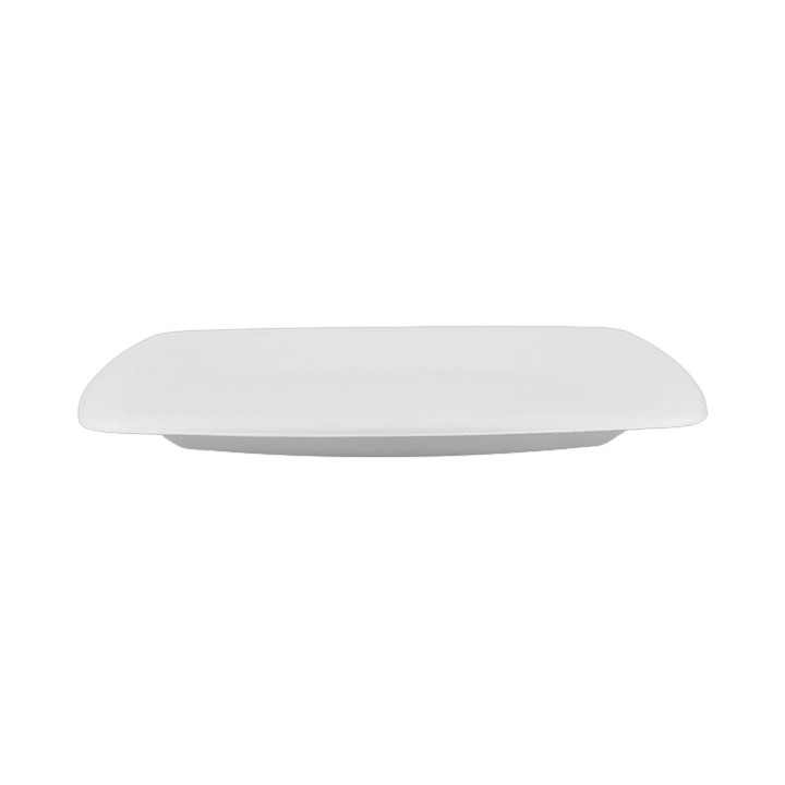 Sugarcane Plate Square shape White 25 cm (500 Units)