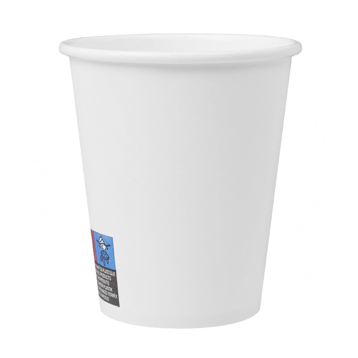 Plastic-Free Paper Cup 9 Oz/250ml "Colors" White Ø8cm (20 Units)