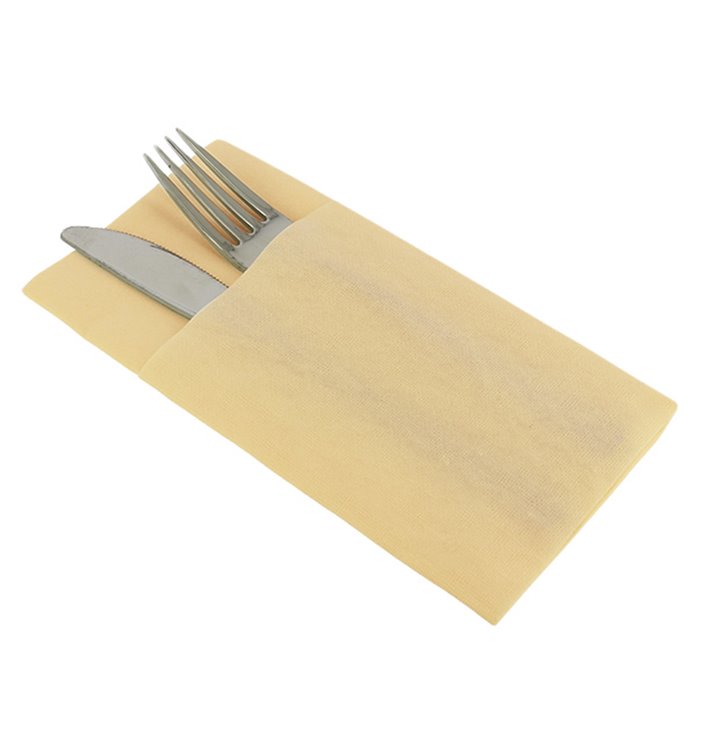 Pocket Fold Airlaid Napkins "Kanguro" Cream 40x40cm (30 units) 