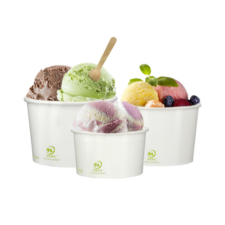 Paper Ice Cream Container Eco-Friendly 100ml (65 Units) 