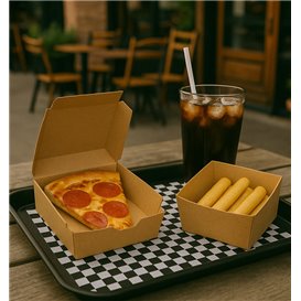 Paper Food Wrap Grease-Proof “Vichy” Black 31x42cm (1.000 Units) 