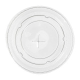 Flat Lid with Cross PET transparent Ø8,5cm (50 Units)