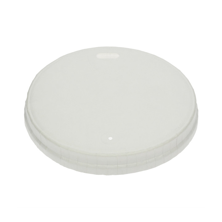 Travel Lid with White Paper Hole Ø8cm (1.000 Units)