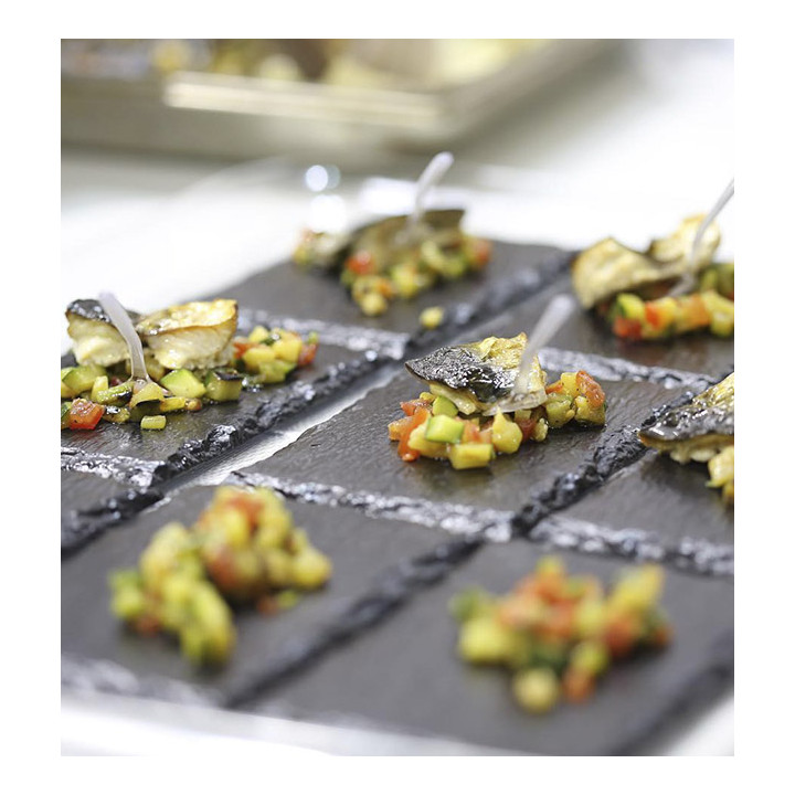 Plastic Tasting Platter Synthetic Slate PS 13x9cm (20 Units) 