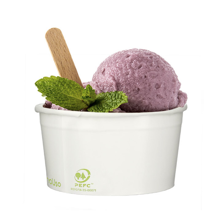 Paper Ice Cream Container Eco-Friendly 195ml (1260 Units)