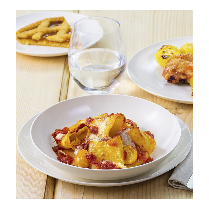 Reusable Plate Durable CPET Stoven White Ø22,5cm (6 Units)