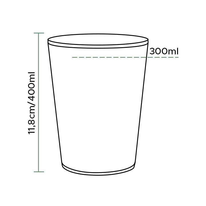 Plastic Cup PP Injection Moulding Clear 400ml (500 Units)