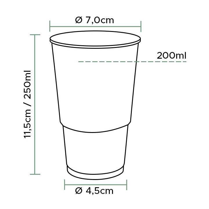 Plastic Cup PP Clear 250ml (3.000 Units)