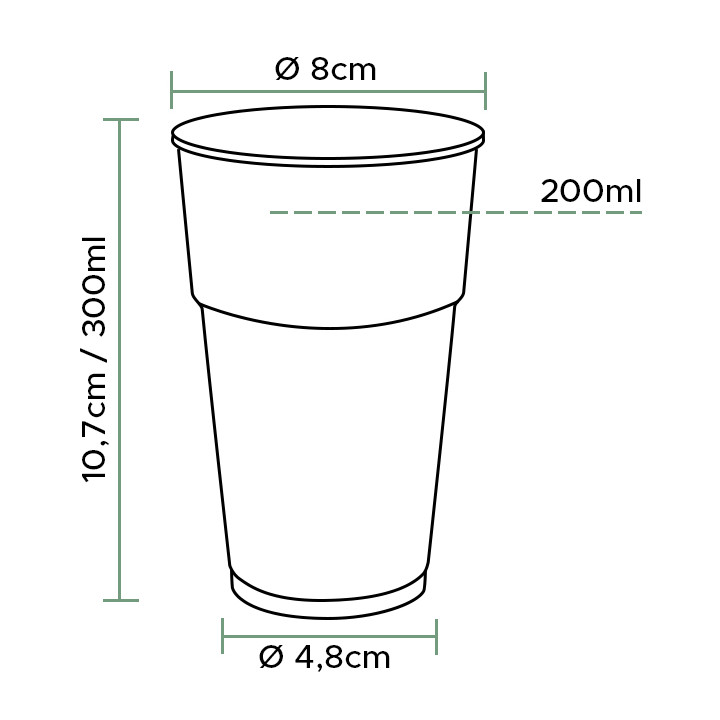Plastic Cup PP Clear 300ml (2.000 Units)