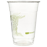 Cornstarch Cup PLA "Green Stripe" 470ml (50 Units) 