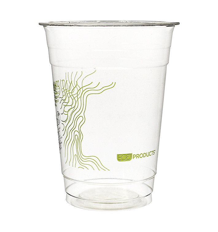 Cornstarch Cup PLA "Green Stripe" 470ml (50 Units) 
