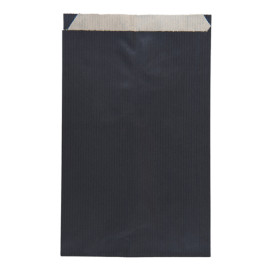 Paper Envelope Kraft Black 19+8x35cm (125 Units)  