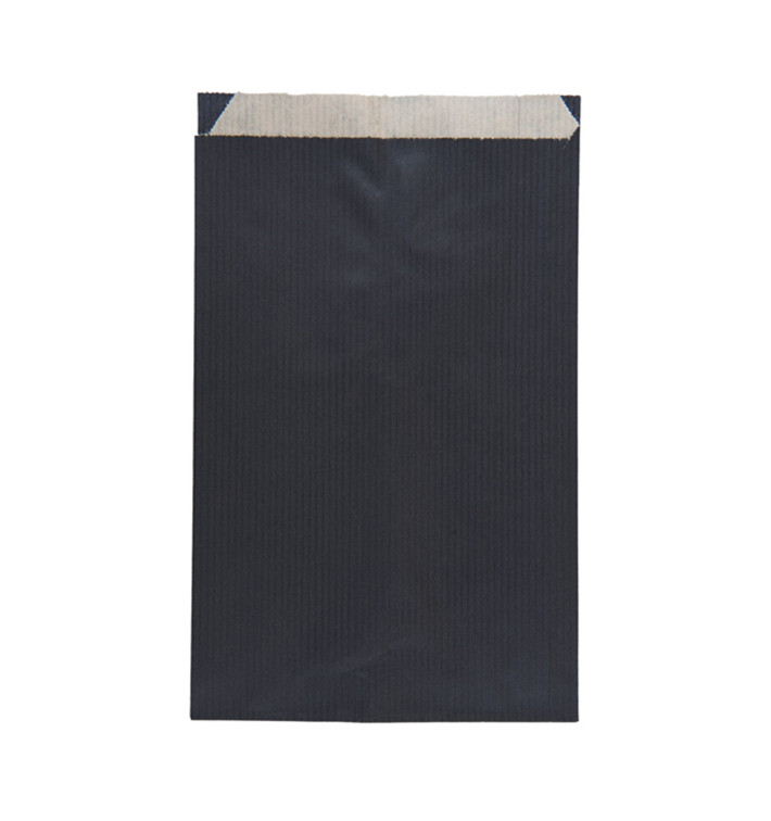 Paper Envelope Kraft Black 19+8x35cm (125 Units)  