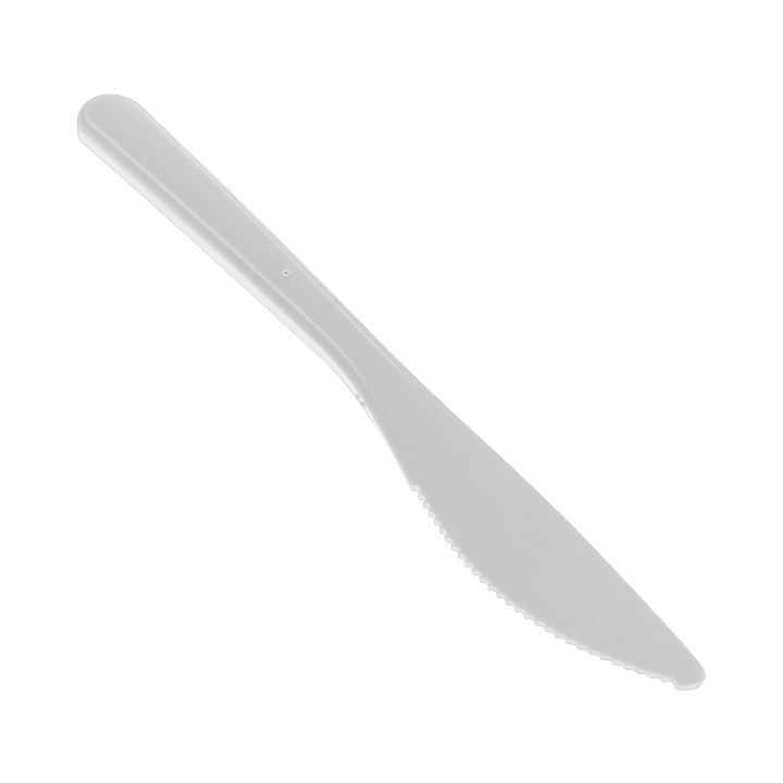 Reusable Knife PP Mineral "Hercules" White 185mm (50 Units)