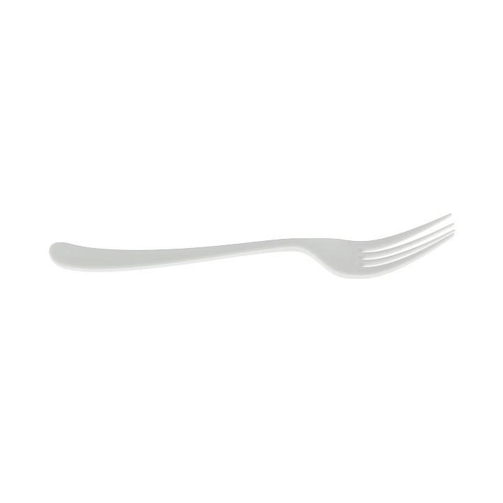 Reusable Fork PP Mineral "Gaia" White 190mm (10 Units)