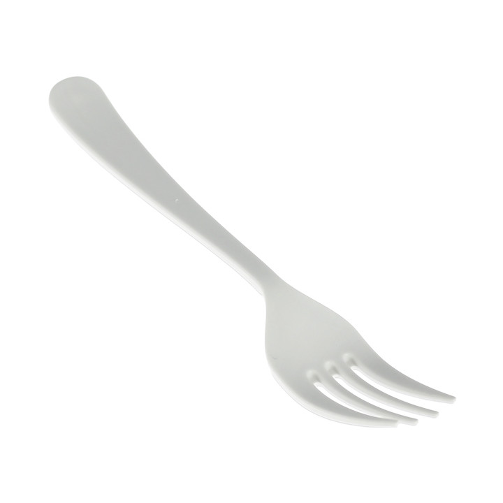 Reusable Fork PP Mineral "Gaia" White 190mm (100 Units)