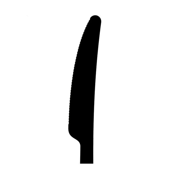 Reusable Knife PP Mineral "Gaia" Black 197mm (200 Units)