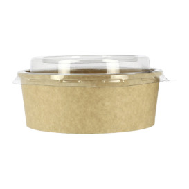 Paper Container Kraft-Kraft + RPET Lid 25 Oz/750 ml (50 Units)