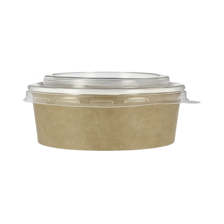 Paper Soup Bowl with Lid Kraft PP 25 Oz/750ml (50 Units) 