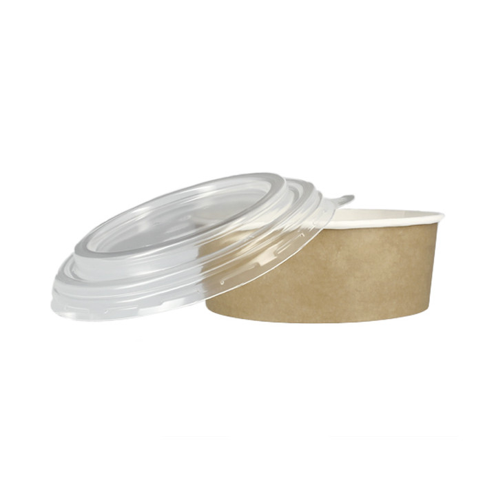 Paper Soup Bowl with Lid Kraft PP 25 Oz/750ml (250 Units)