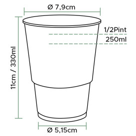 Plastic Cup PP Clear 330ml Ø7,9cm (1.250 Units) 