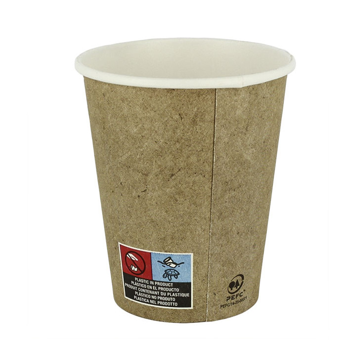 Paper Cup Eco-Friendly-Friendly Kraft 6Oz/180ml Ø7,0cm (3000 Units)