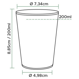 Transparent PP Cup 240ml + Travel Cross Lid PS Ø7,4cm (1.000 Units)