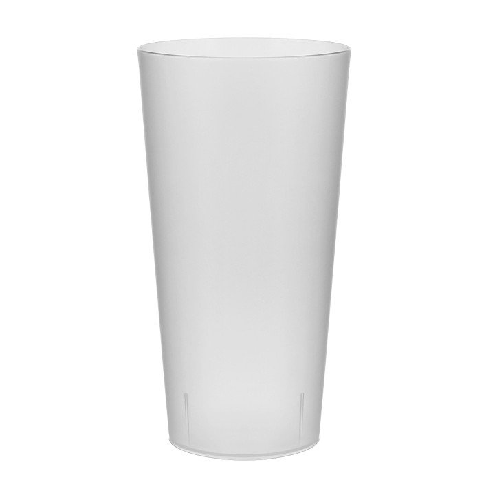 Plastic Cup PP Reusable Translucent 400ml (14 Units) 