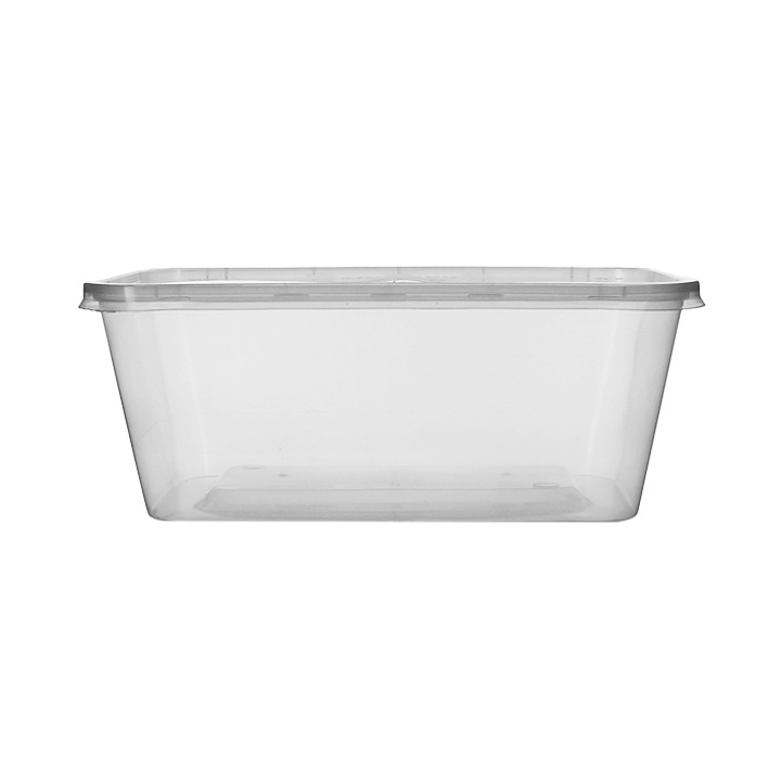 Plastic Container and Plastic Lid PP Rectangular Shape 1.000ml (300 Units)