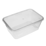 Plastic Container and Plastic Lid PP Rectangular Shape 1.000ml (50 Units)