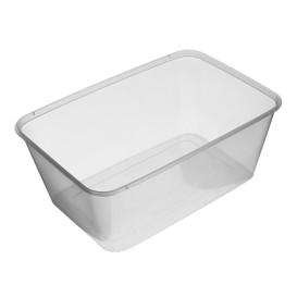 Plastic Container and Plastic Lid PP Rectangular Shape 1.000ml (300 Units)