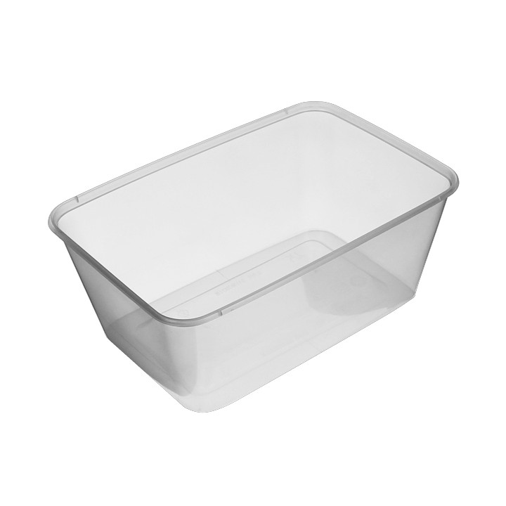 Plastic Container and Plastic Lid PP Rectangular Shape 1.000ml (300 Units)