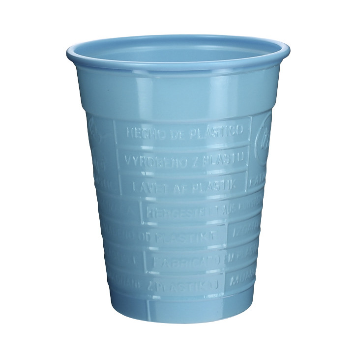Plastic Cup PS Light Blue 200ml Ø7cm (50 Units) 