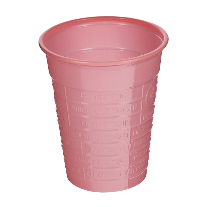 Plastic Cup PS Pink 200ml Ø7cm (50 Units) 