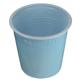 Plastic Shot PS Bicolour Light Blue 230 ml (420 Units)