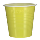 Plastic Shot PS Bicolour Yellow 230 ml (30 Units) 